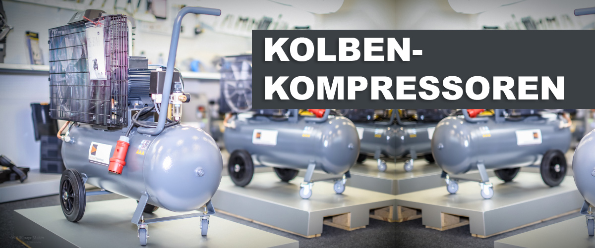 Kolbenkompressor im Showroom