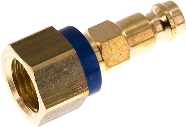 Kupplungsstecker (NW5) G 1/4"(IG), blau, Sechseck SW10