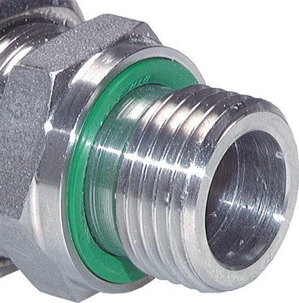 Gerade Schneidringverschr. G 3/4"-22 L (M30x2), Stahl verzinkt, Dichtung FKM