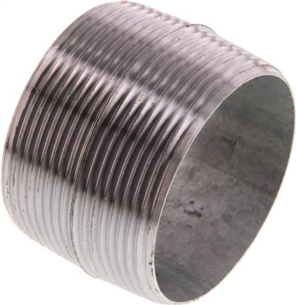 Rohrdoppelnippel R 2"-40mm, Stahlrohr ST 37 verzinkt