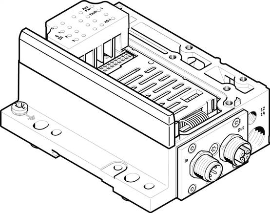 FESTO VMPA-ASI-EPL-GU-8E8A-Z (546995) Elektrik-Anschaltung