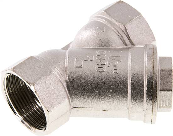 Schmutzfänger G 1-1/2", -0,99 bis 20bar, Messing vernickelt