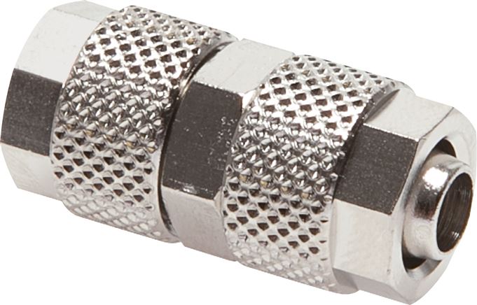 Gerade Verschraubung 12x10mm-12x10mm, Messing vernickelt