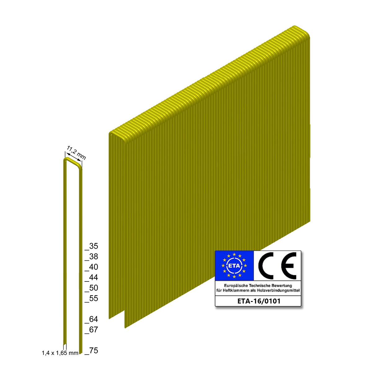 Prebena Heftklammern Z60CSVHA-ETA - stark verzinkt geharzt