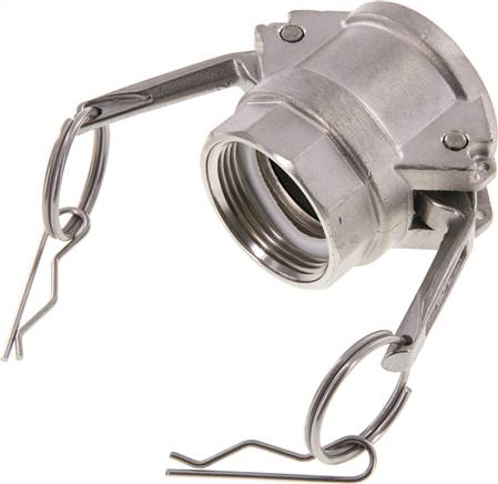 DIN/EN-Kamlock-Kupplung (D/DF) G 1-1/4"(IG), Edelstahl (1.4408)