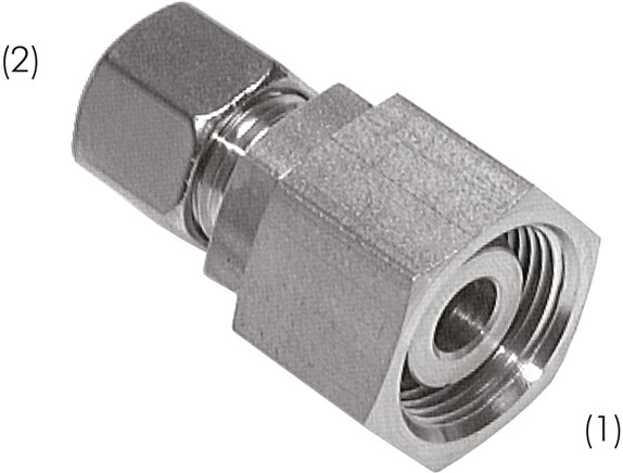 Reduziereinsatz 22 L-8 L (M14x1,5), 1.4571, mit Dichtkegel und O-Ring