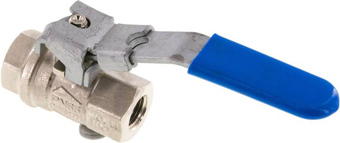 Messing-Kugelhahn, abschließbar, Rp 1/4", -0,98 bis 65 bar