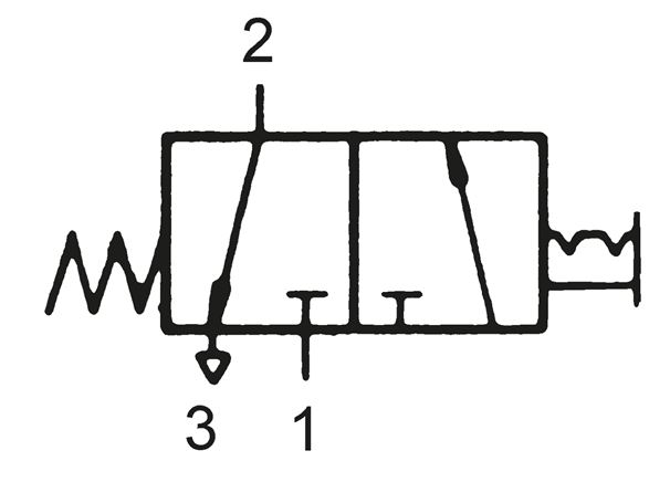 3/2-Wege Drehschalter-Ventil, schwarz (30,5mm), M5