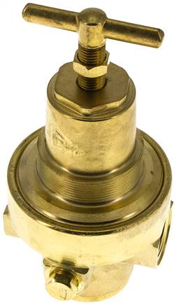 Druckregler, Messing, G 1/2", 1 - 15bar (nicht rücksteuerbar)