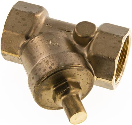 Schrägsitz-Rückschlagventil, Rp 1-1/4", PN 10 / FKM-Dichtung, Messing