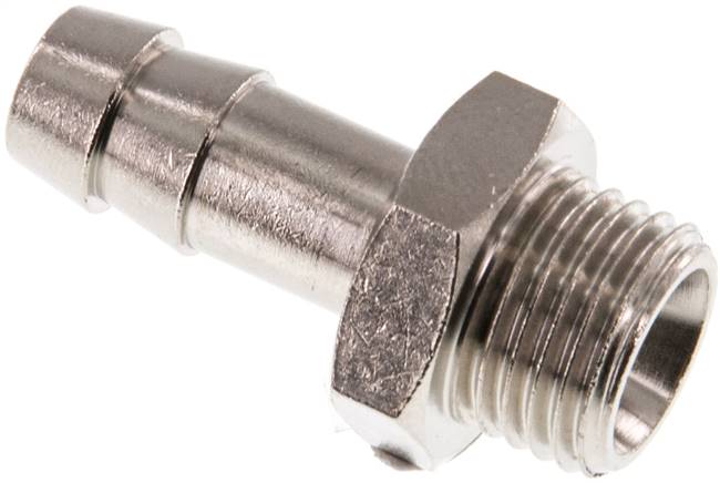 Gewindetülle G 1/4"-9 (3/8")mm, Messing vernickelt