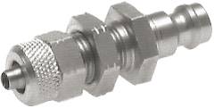 Schott-Kupplungsstecker (NW5) 6x4mm Schlauch, Edelstahl, beidseitig absperrend