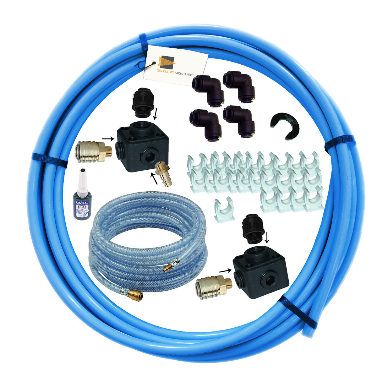 AKTION Heimwerker-Rohrleitung Starter-Set 10 m x 15 mm inkl. Zubehör