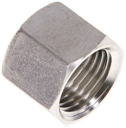 Überwurfmutter DN8, M 16 x 1,5, Bohrung 11,8mm, 1.4301