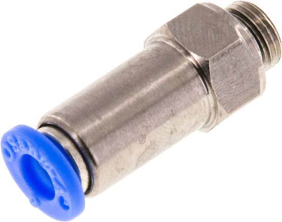 Rückschlagventil G 1/8"-6mm, Durchfluss vom Gewinde zum Schlauch, IQS-Standard