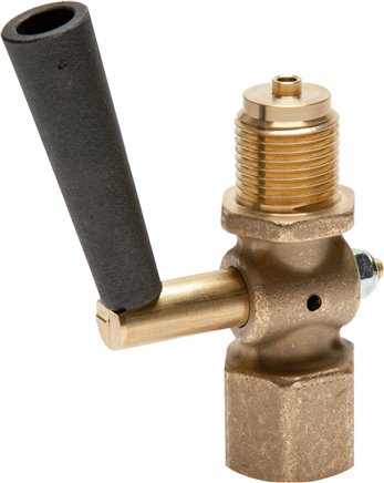 Manometer-Absperrhahn G 3/8" Muffe - Zapfen, Messing, ohne Prüfanschluss
