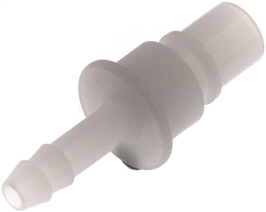 Kupplungsstecker (NW7,2) 6 (1/4") mm Schlauch, PVDF offen