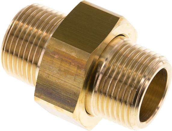 Doppelnippel trennbar R 1"-R 1", Messing