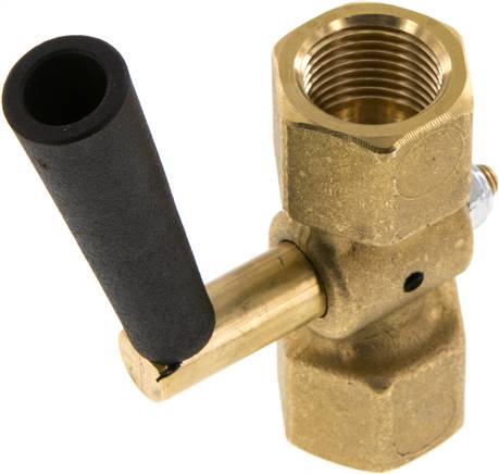 Manometer-Absperrhahn G 1/2" Muffe - Muffe, Messing, ohne Prüfanschluss