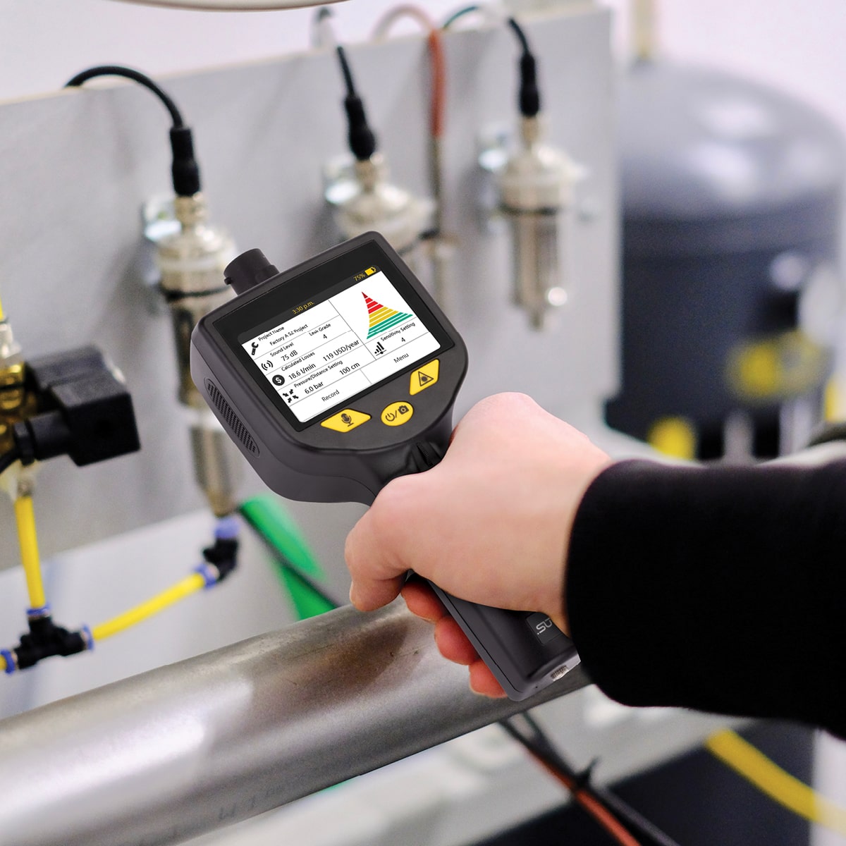S531 Intelligentes Ultraschall-Leckagesuchgerät Druckluft im Set, inkl. LMS-Lizenz