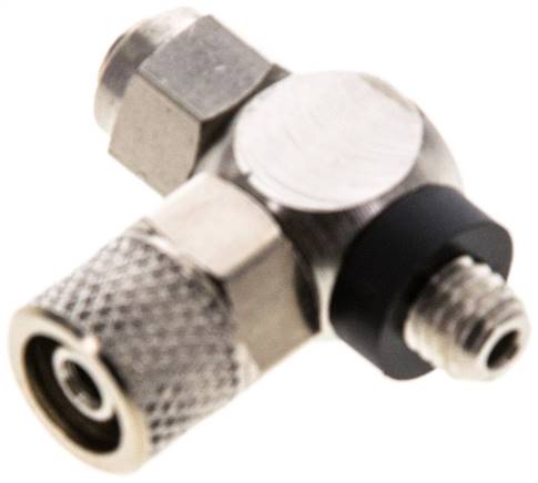 Drosselrückschlagventil M 5-6 x 4mm, abluftregelnd (B), Messing