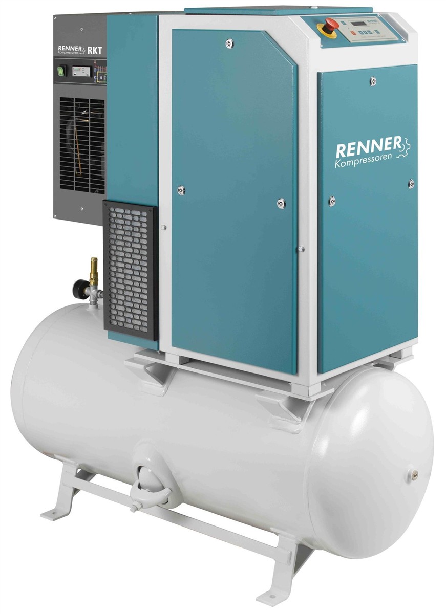 RENNER-compressore RSDKF-PRO 15,0 Serbatoio REflex 250L con essiccatore di refrigerante - contatori a vite a controllo di frequenza