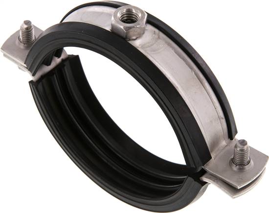 Rohrschelle, 70 - 76mm, 1.4404, mit Einlage, RS 76 G ESM8