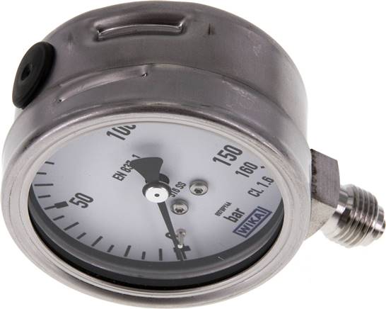 Chemie-Manometer senkrecht, 63mm, 0 - 160 bar