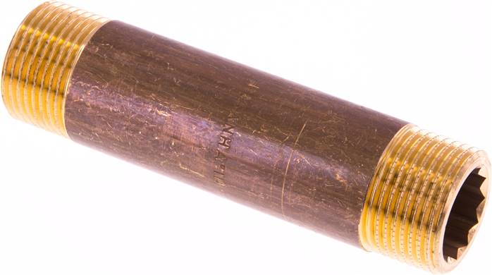 Rohrdoppelnippel G 3/4"-100mm, Messing