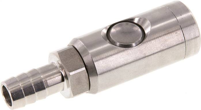 Sicherheits-Druckknopfkupplung (NW7,2), 13 (1/2")mm Schl., Edelstahl