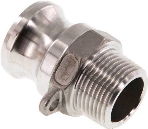 Kamlock-Stecker (F) R 3/4"(AG), Edelstahl (1.4408)