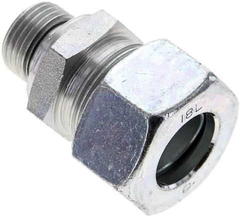 Gerade Schneidringverschr. M 18x1,5-18 L (M26x1,5), Stahl verzinkt, Dichtung FKM