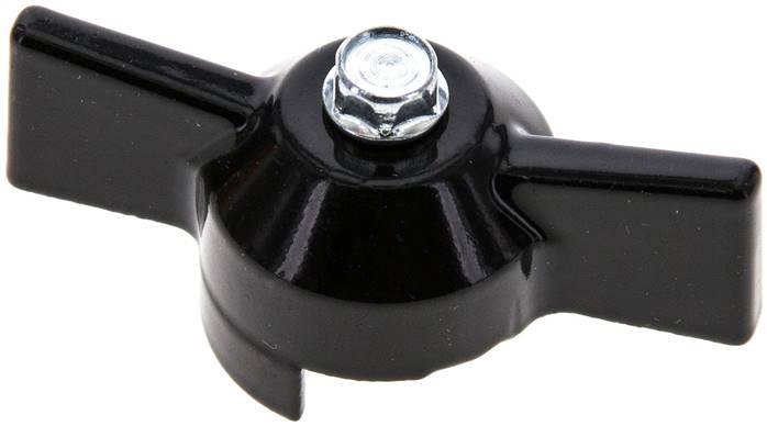 Kombigriff-schwarz, Größe 2, Knebel (Aluminium lackiert)