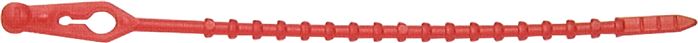 Lösbarer Kabelbinder, 140mm, 1 Befestigungsauge, rot