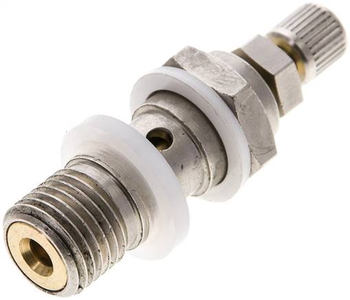 Drosselhohlschraube G 1/4", abluftregelnd (B), Rändelschraube und Kontermutter