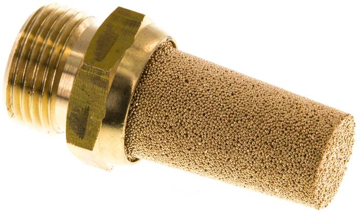 Schalldämpfer G 3/8", Sinterbronze, Messinggewinde