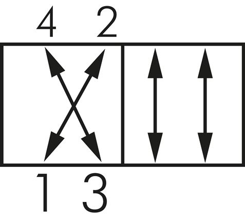 4/2-Wege-Fußventil, G 1/4", Raste