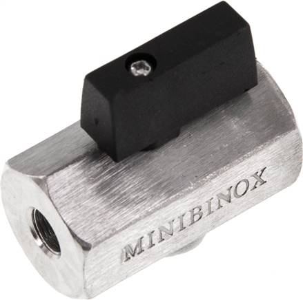 Edelstahl-Minikugelhahn G 1/8" Innengewinde, PN 25