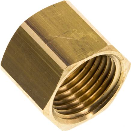 Überwurfmutter Messing, G 1/2", 6 / 9 / 13 mm Typ UM 12 MS