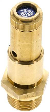 TÜV-Sicherheitsventil G 3/4" (DN10), 0,35 bar, Messing