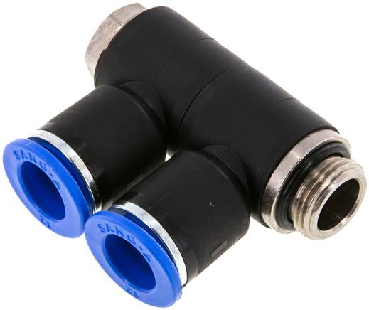 Steck-Mehrfachverteiler, 2-fach G 3/8"-12mm, IQS-Standard