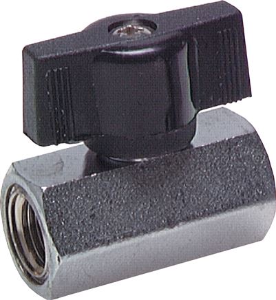 Messing-Minikugelhahn G 3/8" Innengewinde, PN 15, Flügelgriff