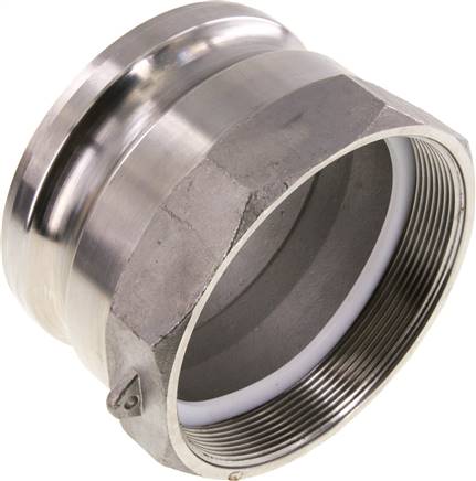 DIN/EN-Kamlock-Stecker (A/AF) G 4"(IG), Edelstahl (1.4408)