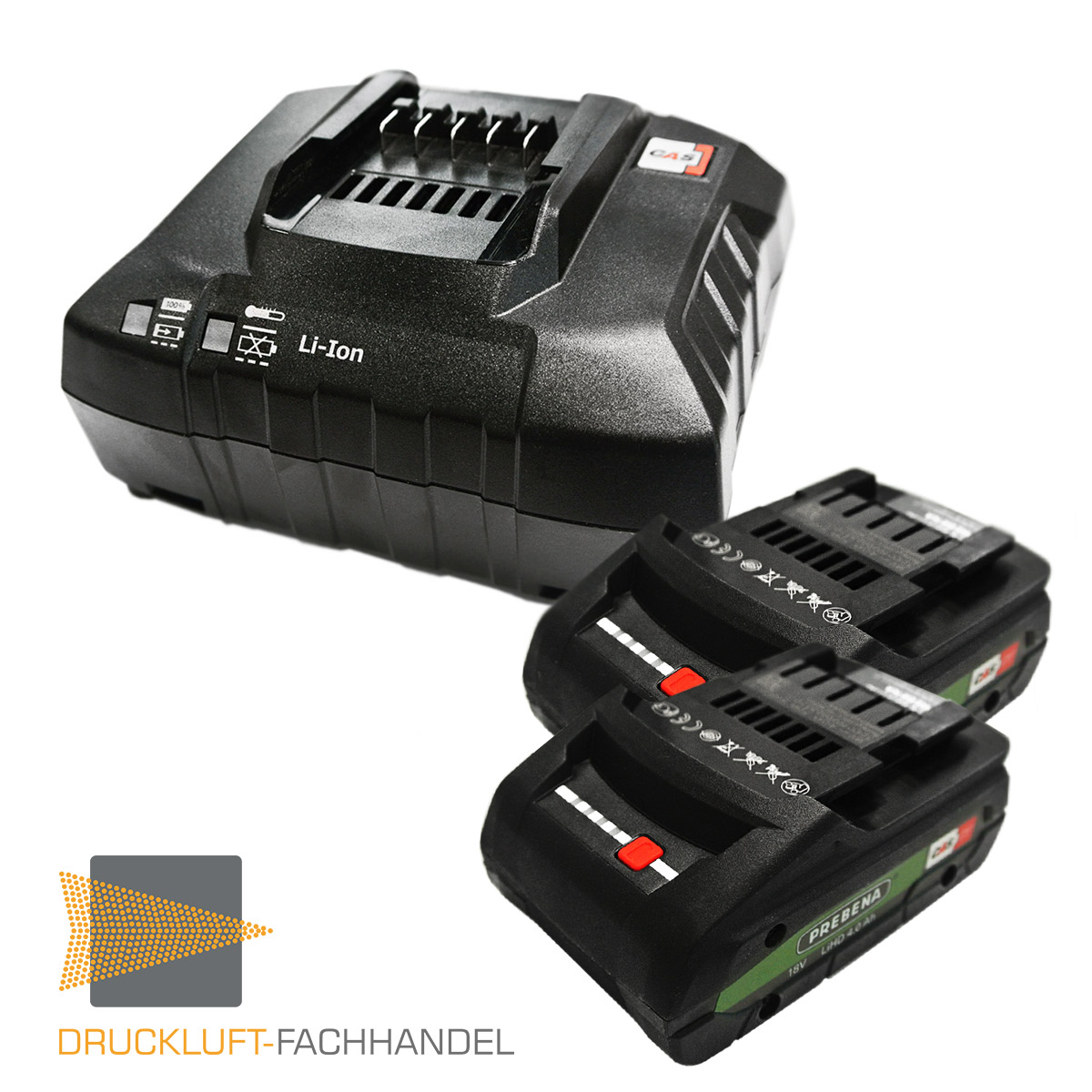 AKKU-SET-4,0-LiHD 2x Hochleistungsakkus 4,0 Ah inklusive Ladestation