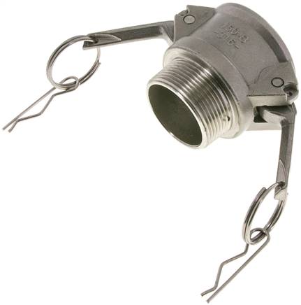 Kamlock-Kupplung (B) NPT 1-1/2"(AG), Edelstahl (1.4408)