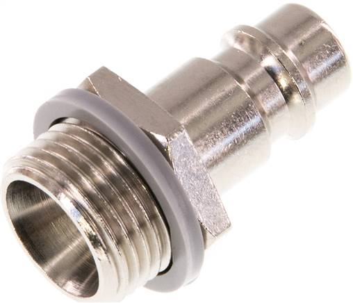 Kupplungsstecker (NW7,2) G 3/8"(AG), Messing vernickelt