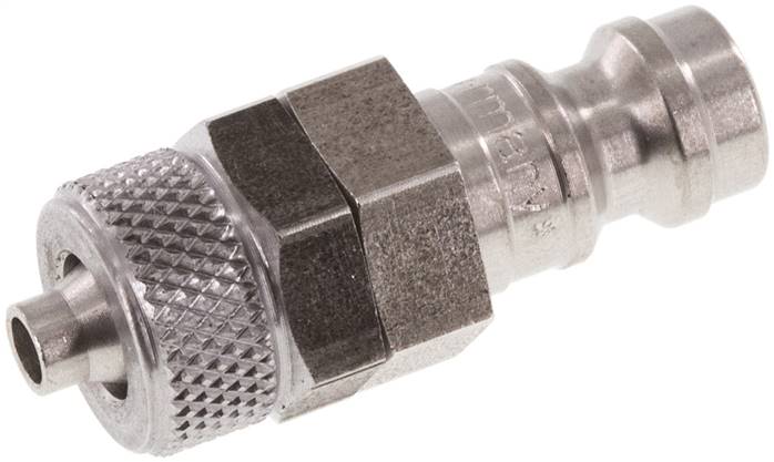 Kupplungsstecker (NW5) 6x4mm Schlauch, Edelstahl