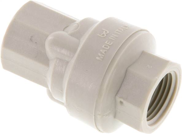 Rückschlagventil (leicht), G 1/2", PN 6, Polypropylen