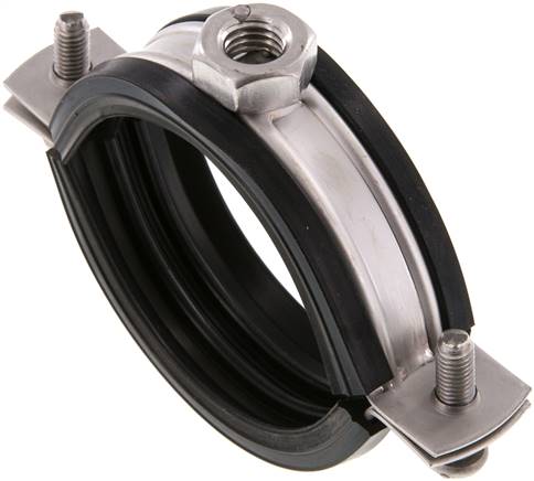 Rohrschelle, 57 - 64mm, 1.4404, mit Einlage, RS 64 G ES