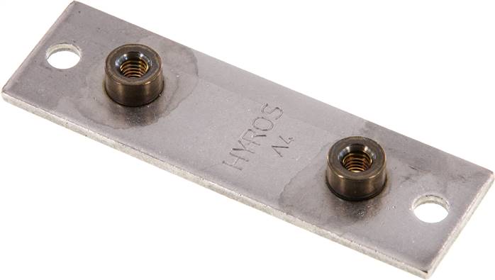 verlängerte Anschweißplatte mit Befestigungsbohrungen, Edelstahl, Baugröße 5, leicht